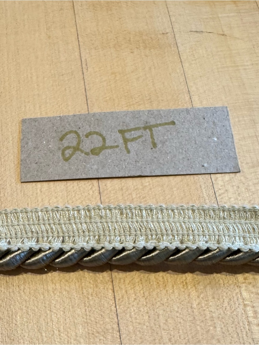 Passementerie large Rope Trim Cord - darker champagne for Home Accents